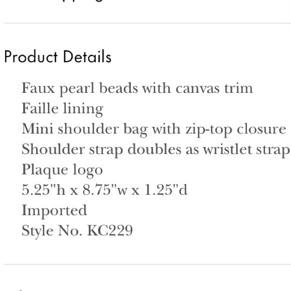 Kate Spade New York PEARL  FLOWER BEADED Mini Shoulder Bag - Picture 7 of 8
